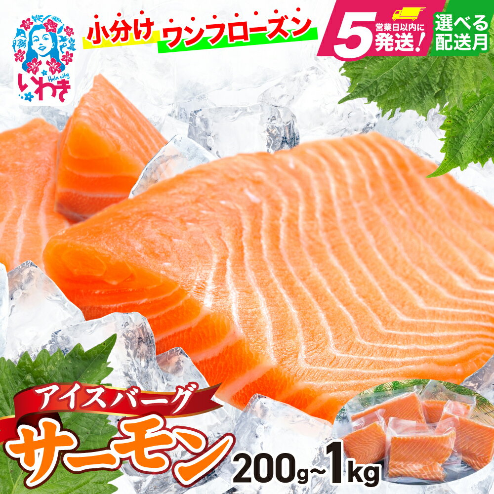 【ふるさと納税】高評価★5 サーモン 刺身 小分け 選べる容量 200g 〜 1kg 選べる配送月 切り身 アイスバーグサーモン アトランティックサーモン フィレ 個包装 真空 冷凍 さけ サケ 生食サーモン 鮭 海鮮 手巻き寿司 ノルウェー産 カルパッチョ 送料無料 年内発送 年内配送