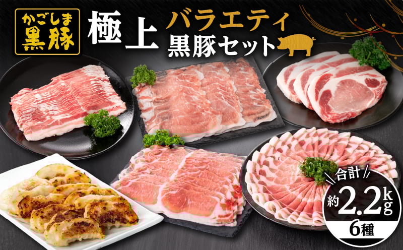 
            991-1 鹿児島黒豚バラエティセット（バラ・肩ロース・ロース・とんかつ用・黒豚餃子）　KN038-003
          