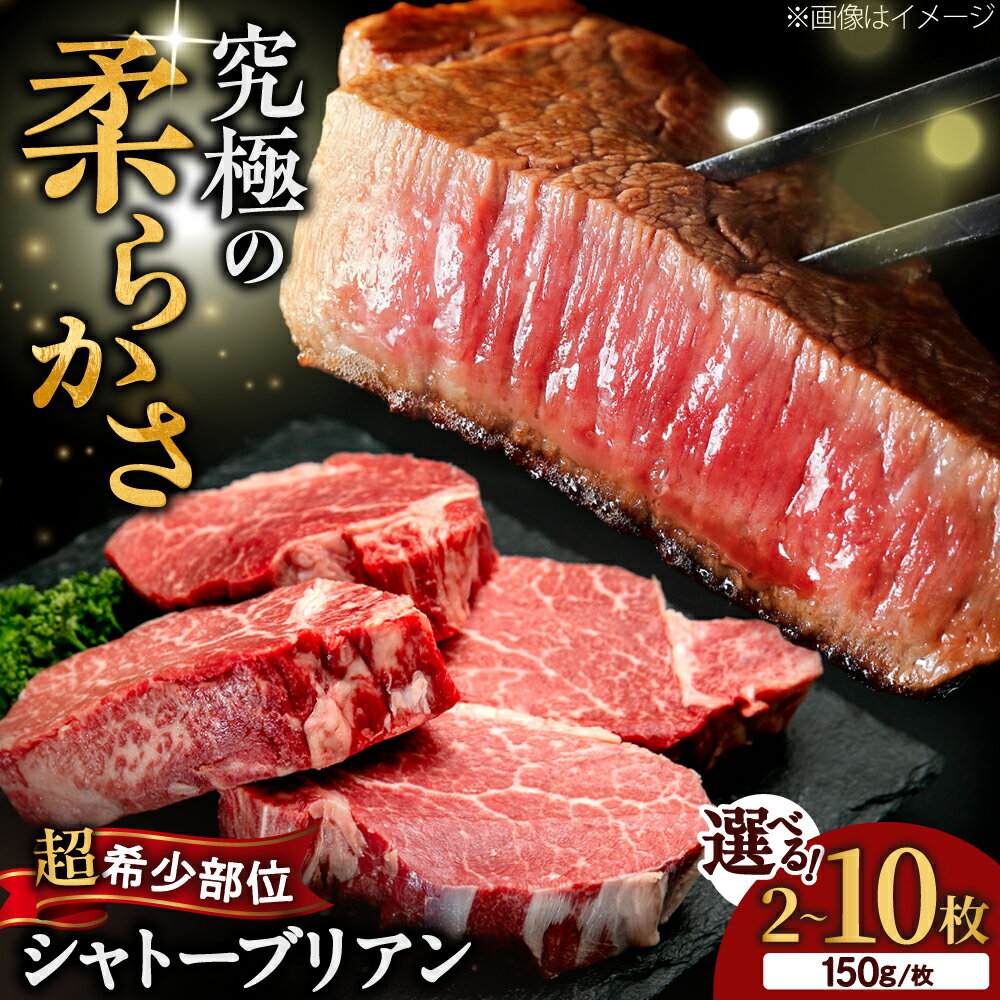 【ふるさと納税】博多和牛 シャトーブリアン 150g×2枚〜10枚 【選べるお届け枚数】吉富町/肉のくまもと屋[BGBY035] 牛肉 和牛 国産 ブランド牛 ヒレ ヒレステーキ フィレ ステーキ ステーキ肉 焼肉 焼き肉 BBQ 高級肉 お祝い 冷凍 人気 おすすめ