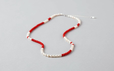 パールと珊瑚のネックレス