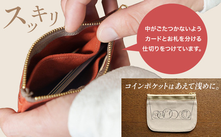 ミニ財布少し大きめ ベージュ　財布