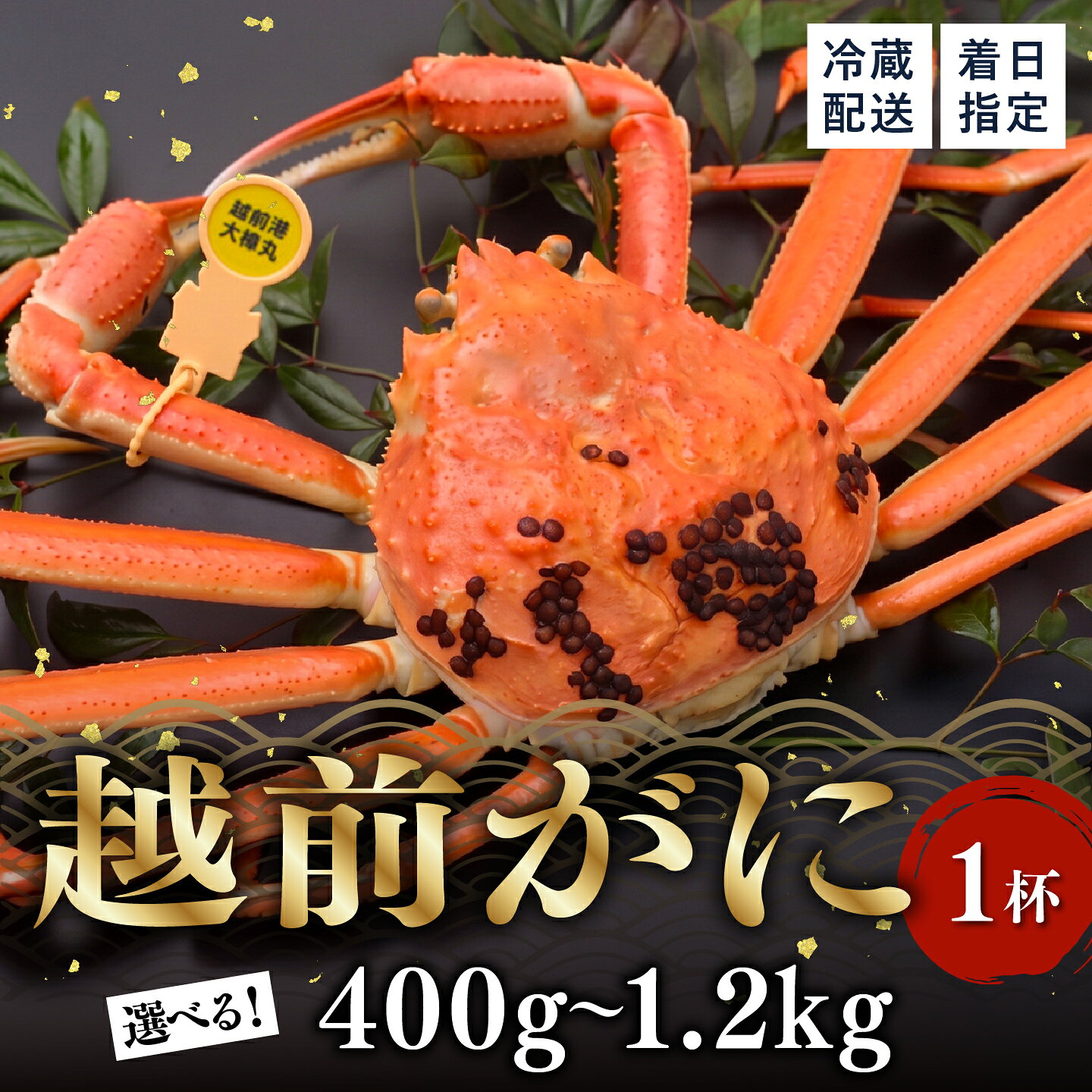 【ふるさと納税】【先行予約】【選べるサイズ！】【正規品】北陸の冬の味覚の王者！越前がに（オス）「ずわいがに」400g / 600g / 800g / 1kg / 1.2kg以上 × 1杯 [M-11005] / 越前がに かに カニ 蟹 ずわいがに ズワイガニ 殻付き ギフト グルメ 冷蔵 福井県鯖江市