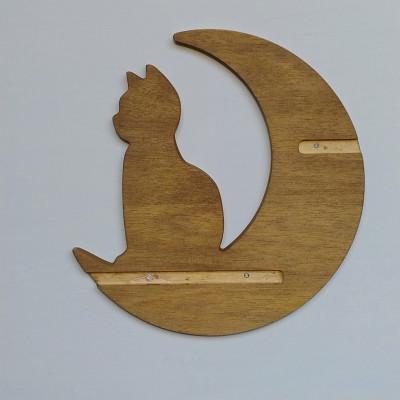 ふるさと納税 加茂市 ウォールシェルフ_月と猫 |  | 03