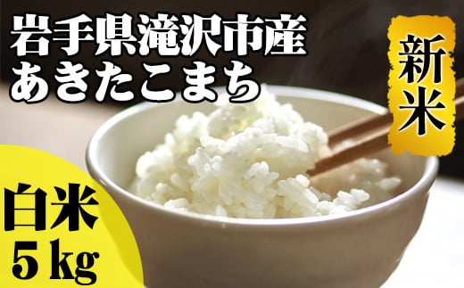 
            ＜令和６年産＞ 白米 あきたこまち 5kg 【産直チャグチャグ】 ／ 米 精米 お米 岩手県産
          