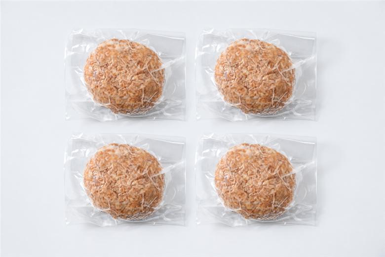 飛騨牛 入り ハンバーグ 4個 | ハンバーグ 生ハンバーグ 飛騨牛 肉 牛 牛肉 ふっくら ジューシー 時短 おかず 惣菜 夕食 冷凍 小分け 焼くだけ 送料無料 岐阜 瑞穂市 まるたか