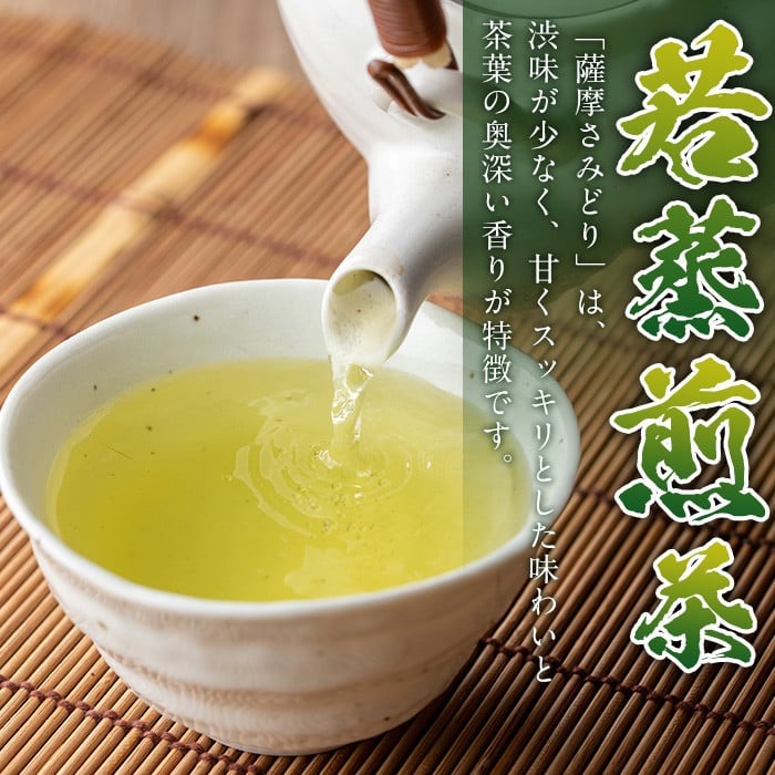 s507 ＜先行予約受付中！2025年5月中旬より順次発送＞《 新茶 》薩摩さみどり煎茶(煎茶100g×3袋) 鹿児島 国産 緑茶 煎茶 若蒸茶 銘茶 茶葉 お茶 日本茶 ギフト 贈答【薩摩さみどり会