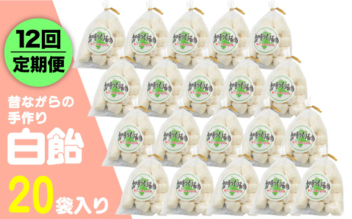 
            【全12回定期便】昔ながらの手作り 白飴 20袋入り [JDB275]   100000 100000円 10万円
          