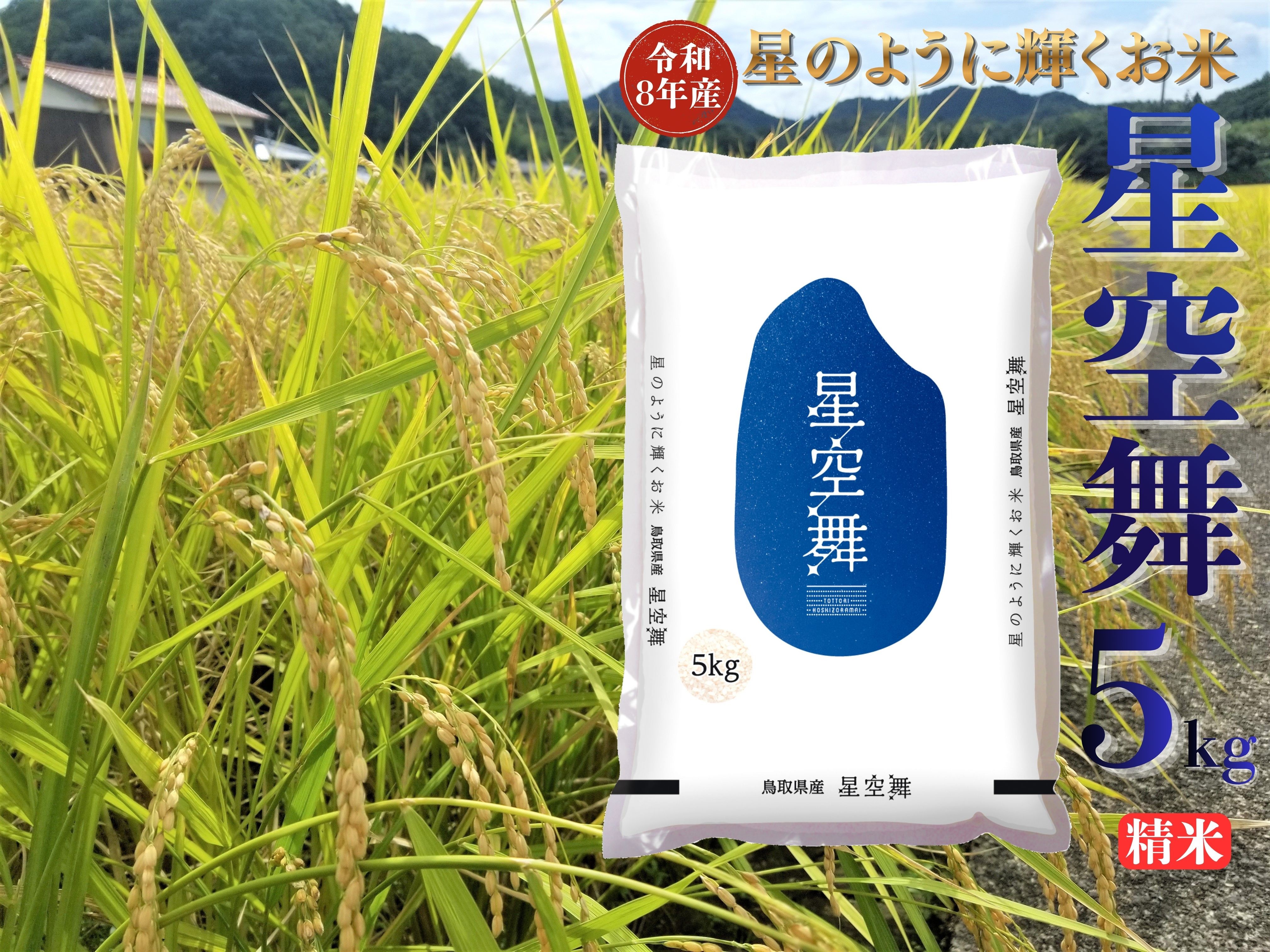 
                  352M.鳥取県産星空舞◇精米5kg◇令和8年産
                