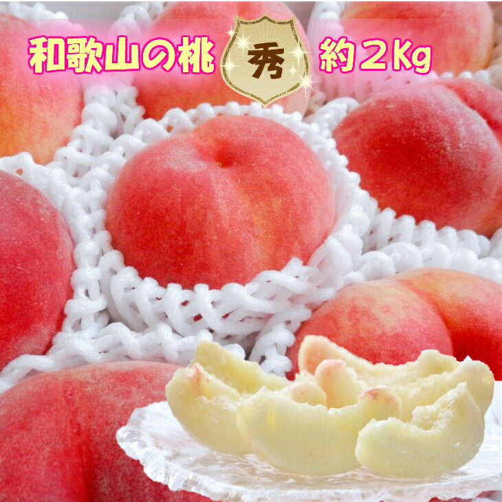 【ふるさと納税】【秀品】和歌山ブランド白桃 約2kg！ 2025年6月発送分【NGT5】 | もも フルーツ 果物 くだもの 食品 人気 おすすめ 送料無料