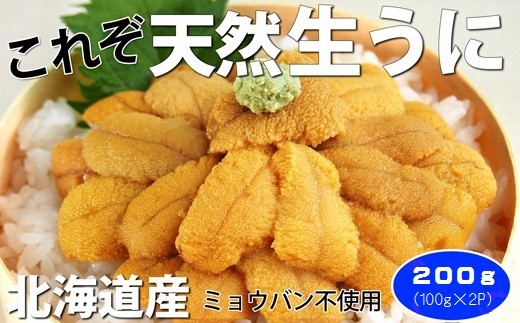 
                  無添加！！北海道産天然塩水うに100g×2p！（YS032）
                
