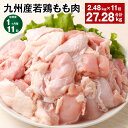 【ふるさと納税】【定期便】【1ヶ月毎11回】九州産若鶏もも肉 計約27.28kg(約2.48kg×11回) 肉 お肉 鶏肉 若鶏 もも肉 唐揚げ てりやき チキンカレー 棒々鶏 煮物 国産 九州 熊本県 菊池市 送料無料