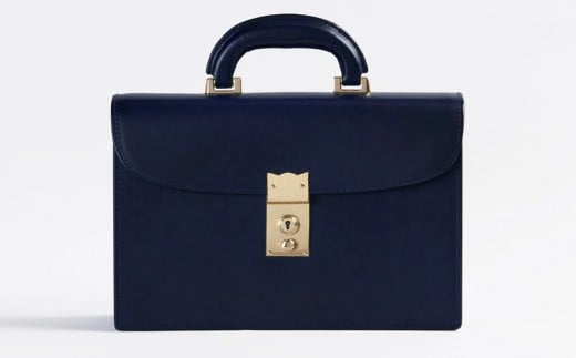 冠式セカンドバッグ(B5 2気室)ネイビー【0997-2-BTL】｜革製品 レザー 国産 [0981]