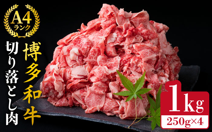 
                  【贅沢A4～A5ランク】 博多和牛 切り落とし 小分けパック 1kg （250g×4P） 切り落し《糸島》【糸島ミートデリ工房】 [ACA188]
                