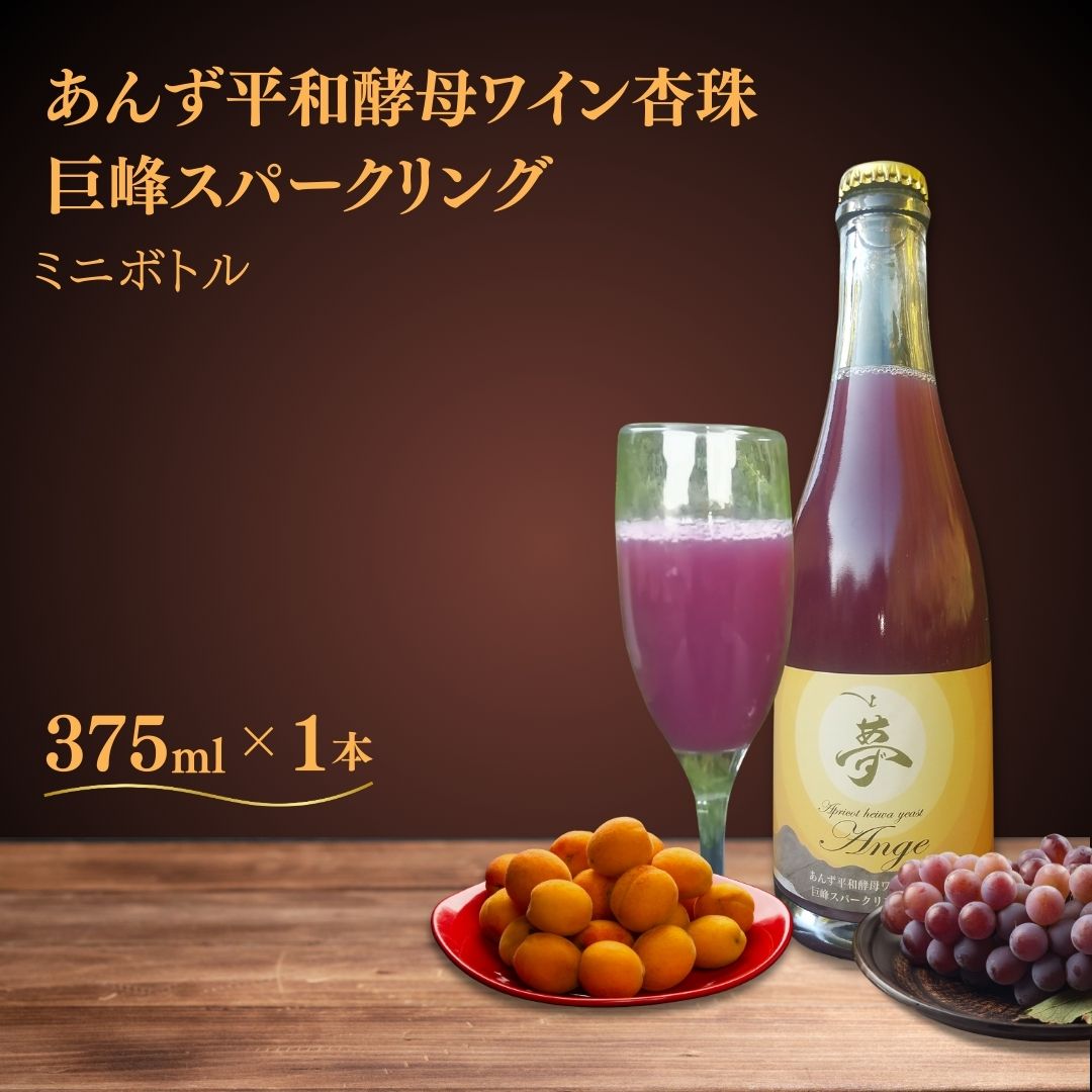 【ふるさと納税】 スパークリングワイン あんず 酵母 巨峰 ミニボトル｜ 果実酒 信州 長野県産 千曲市