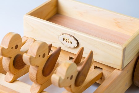 おもちゃ ピヨピヨておしぐるま 名入れ可能｜木のおもちゃ