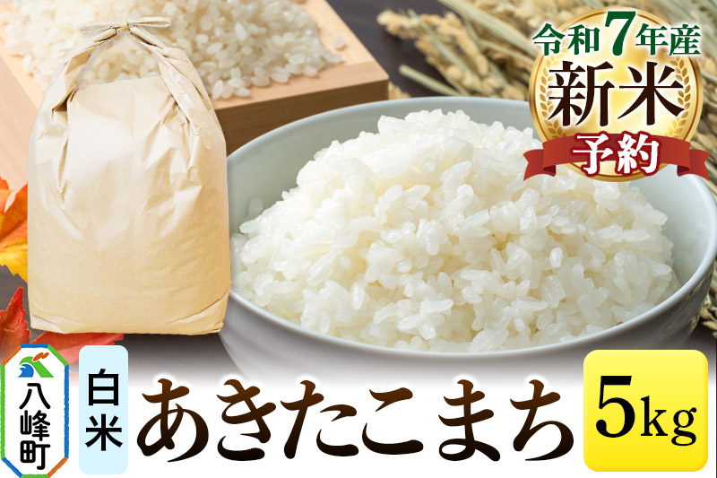 《新米先行受付》あきたこまち 八峰町産 5kg【白米】令和7年産