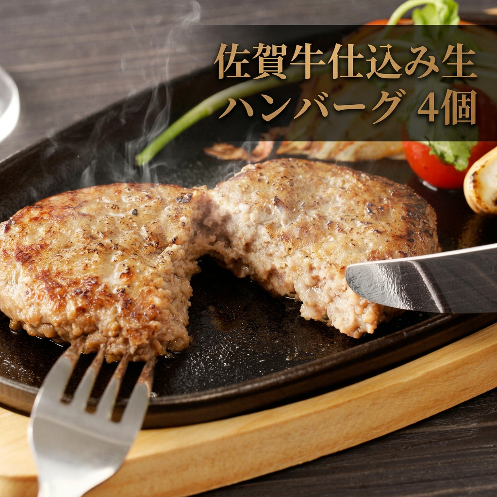 佐賀牛仕込み生ハンバーグ 4個 156-J2001