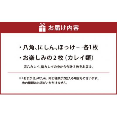 ふるさと納税 釧路市 俺の干物セット 北海道人気魚 計5枚 ( 八角 ・ にしん ・ ほっけ ・ カレイ ) |  | 01