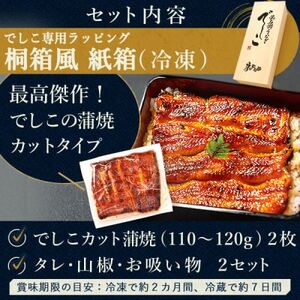浜名湖養鰻125年の最高傑作「でしこ」!浜名湖・うなぎのたなかの国産カット蒲焼2枚※合計220g程度【配送不可地域：離島】【1664443】