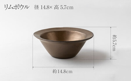 【美濃焼】DesPres-デプレ- リムプレートM＆ボウル GOLD 2点セット｜食器 皿 お皿 ランチ プレート 美濃焼 セット ソーサー さら おしゃれ 中鉢 取り鉢 取り皿 煮物鉢 副菜鉢 ボー