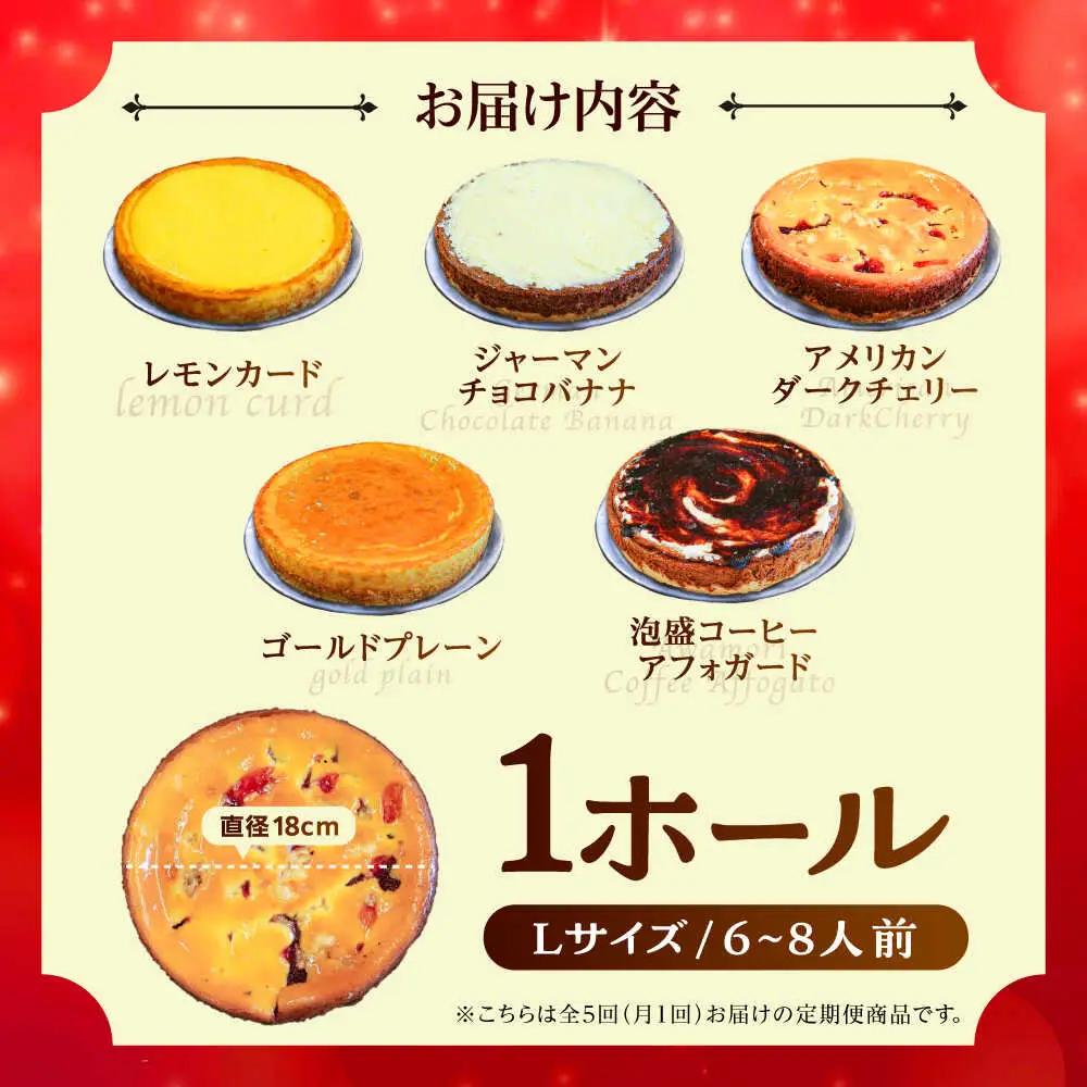【全5回定期便】ピザ屋が作る沖縄アメリカンチーズケーキ (18cm / 650g) チーズケーキ 冷凍 [BCZZ006]