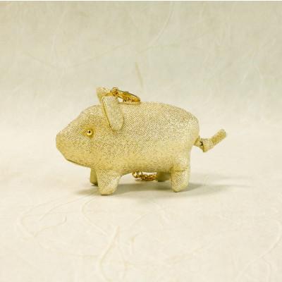 ふるさと納税 城陽市 【燦彩糸】金のブタチャーム |  | 01