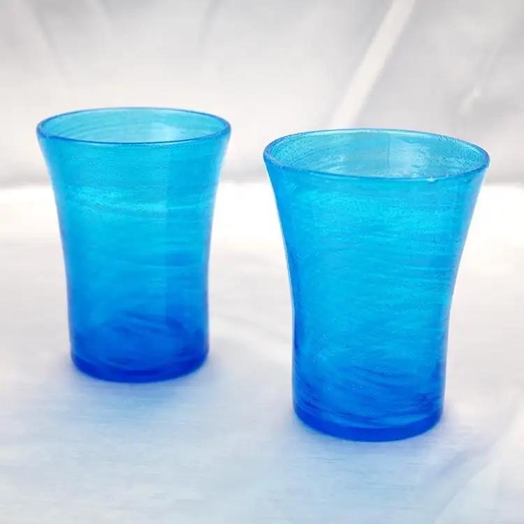 【琉球ガラス 匠工房】海の泡 口広グラス（2個）セット