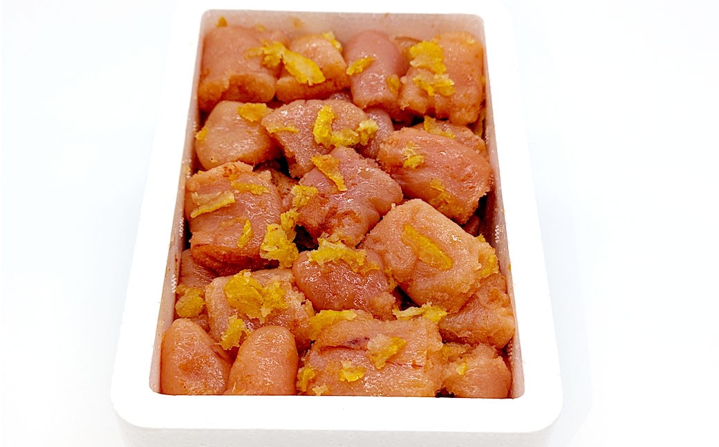 【訳あり】辛子明太子ゆず皮入り一口カット 500g