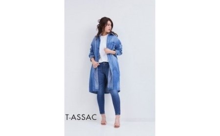 【SIZE:FREE】T-ASSACレディースデニムシャツ「DENIM SH LONG/LIGHT INDIGO」