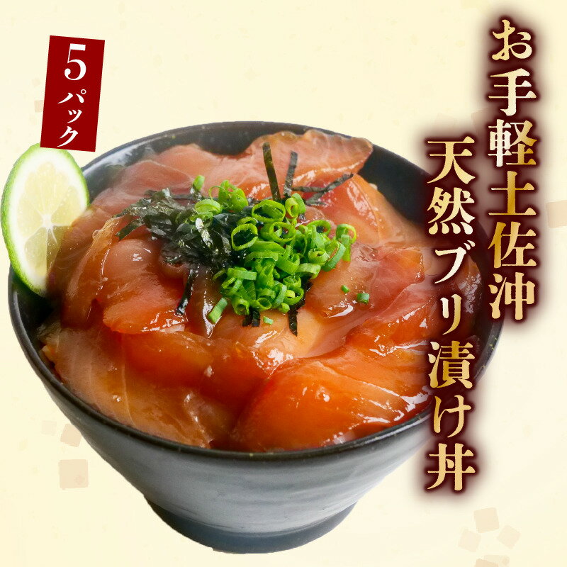 【ふるさと納税】 天然 ぶり 漬け丼 80g×5袋 鰤 ブリ丼 漬け丼 海鮮丼 海鮮丼の具 漬け丼の素 手軽 便利 惣菜 時短 おかず 魚 海鮮 魚介類 刺し身 刺身 ふるさと納税漬け丼 ふるさと納税海鮮丼 ［1305］