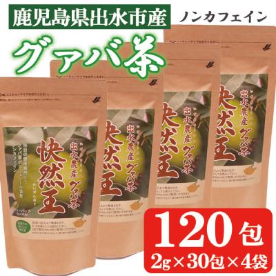 ふるさと納税 出水市 【鹿児島県出水市産】出水農産グァバ茶「快然王」4袋セット_I184