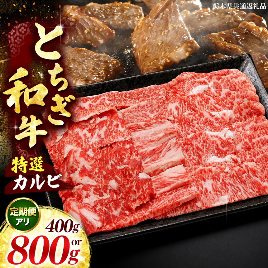 【ふるさと納税】肉 お肉 ブランド牛 特選カルビ 選べる 定期便 400g ～ 800g | 数量限定 黒毛和牛 牛肉 国産牛 ブランド牛 冷凍 ロース肉 焼肉 牛肉 バーベキュー BBQ 栃木県 矢板市 [栃木県共通返礼品]