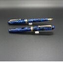 【ふるさと納税】 「大西製作所」本格手作り　万年筆　大　F1600（ブルー）ペン先Mサイズ AJ-53