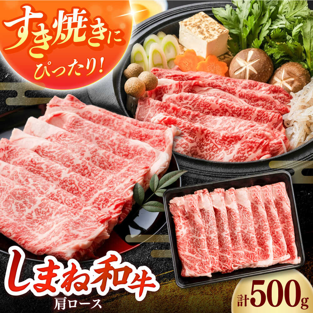 【ふるさと納税】しまね和牛 肩ロース500g（スライス）和牛 牛肉 赤身 焼肉 スライス / 島根県雲南市 / フジキコーポーレーション株式会社[AIEA002]