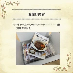 ハンバーグ 煮込み レンジで簡単 6食 入り トマト チーズ ソース 紙包み 肉汁 冷凍 牛肉 豚肉 合い挽き 肉 洋風 ごはん 静岡県 藤枝市 人気 ( ﾊﾝﾊﾞｰｸﾞ 惣菜 ﾊﾝﾊﾞｰｸﾞ 惣菜 