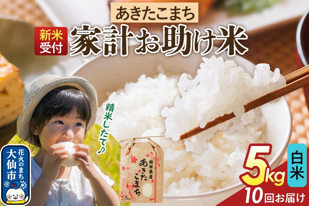 
                  《令和8年産新米予約》 《定期便10ヶ月》【白米】家計お助け米 あきたこまち 5kg 秋田県産  こまちライン 秋田県 大仙市産 [秋田 お米 米どころ あきたこまち こまちライン]
                