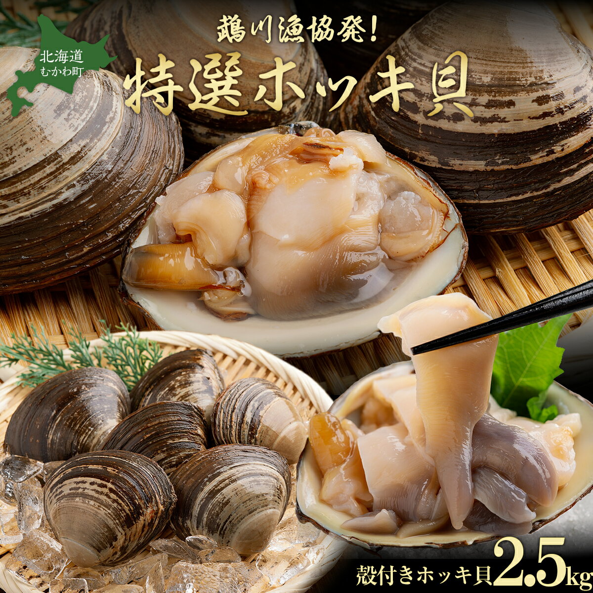 【ふるさと納税】鵡川漁協発!特選ホッキ貝(2.5kg) 【 ふるさと納税 人気 おすすめ ランキング 天然 特選 ほっき ホッキ ほっき貝 北寄 北寄貝 魚介 海鮮 新鮮 北海道 むかわ町 送料無料 】 MKWV001