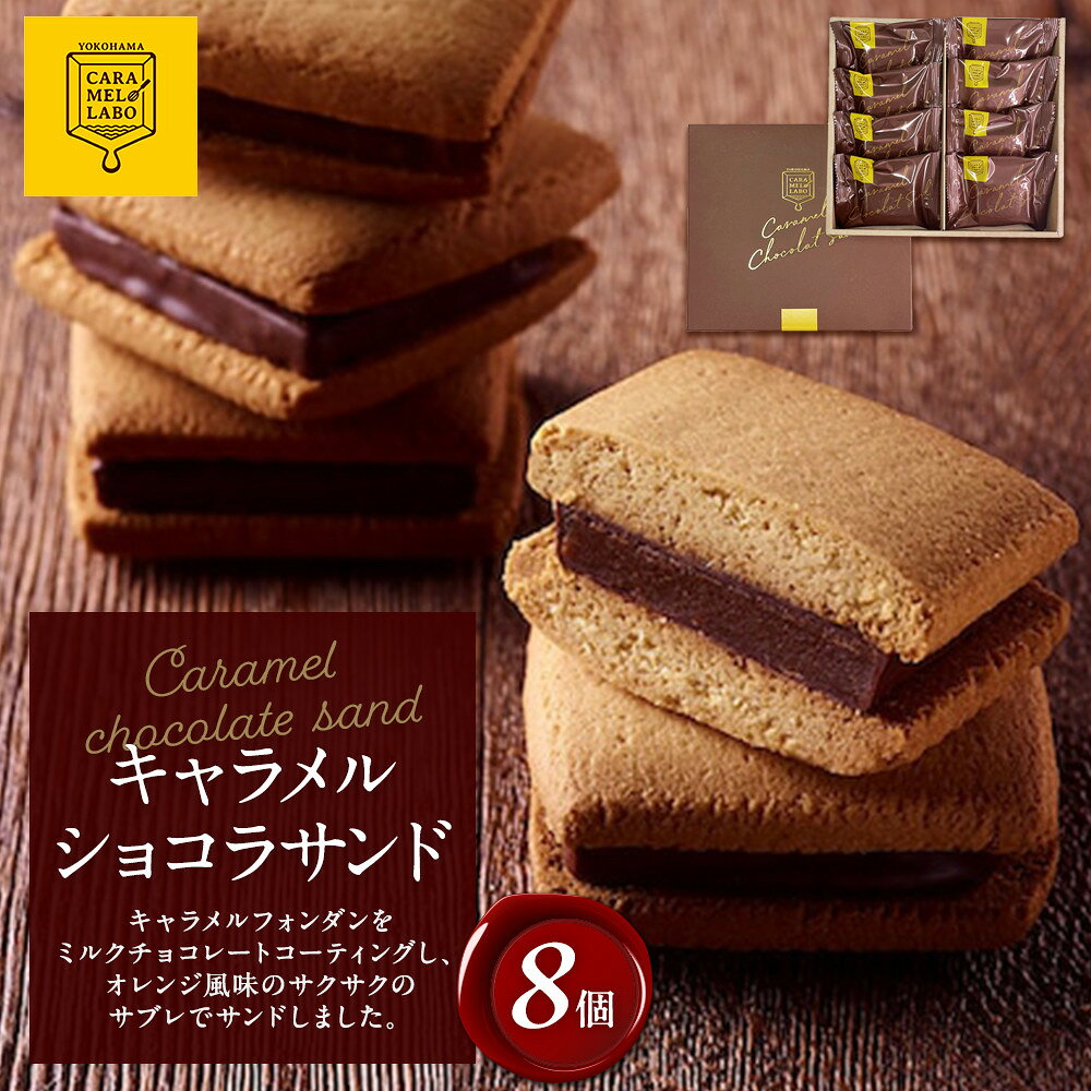 【ふるさと納税】キャラメルショコラサンド　8個入