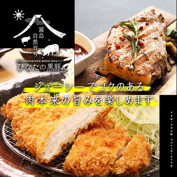 【牧場直販】ひなたの黒豚 本ロース詰め合わせ 880g（豚肉 黒豚 豚 しゃぶしゃぶ用 しゃぶしゃぶ とんかつ用 ロース 小分け）_イメージ5