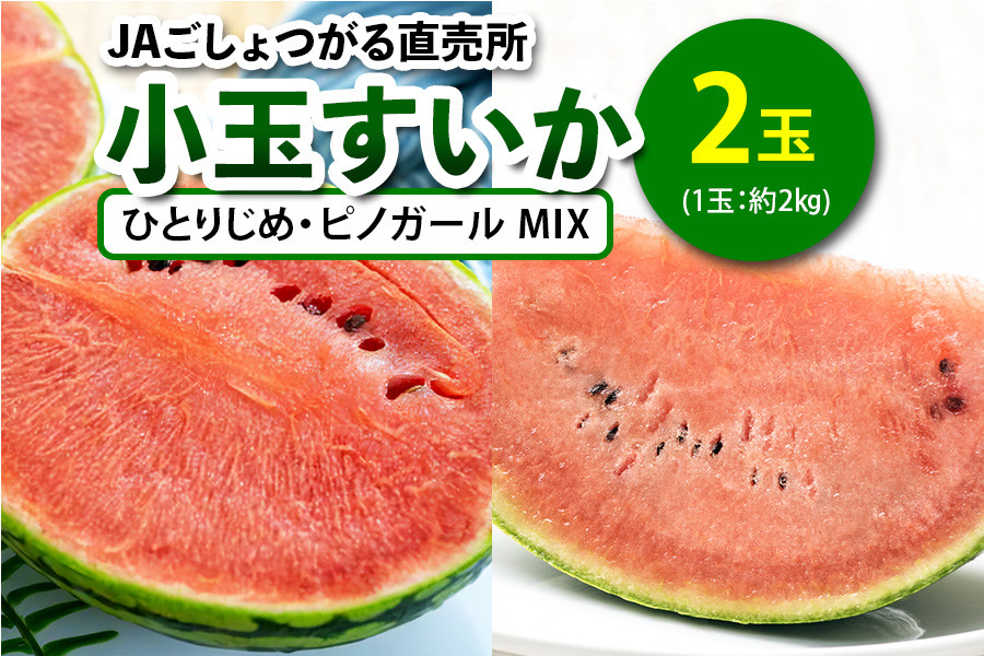 
            小玉すいか (ひとりじめ・ピノガール MIX) 2玉入｜2025年産 令和7年 小玉 スイカ すいか 西瓜 果物 フルーツ 旬 産直 特産品 食べ比べ 数量限定 [0843]
          