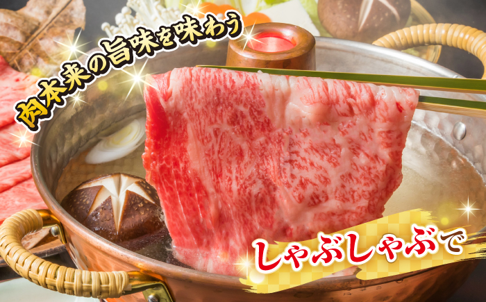 【全3回定期便】【訳あり】【A4~A5ランク】長崎和牛 しゃぶしゃぶ・すき焼き用 400g（肩ロース肉・肩バラ肉・モモ肉）《壱岐市》【株式会社MEAT PLUS】 肉 牛肉   冷凍配送 訳あり しゃ