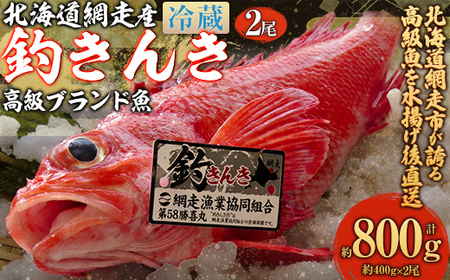 【先行予約】【網走産】高級ブランド釣きんき 2尾【冷蔵】 ABJ017【2026年5月15日以降順次発送予定】