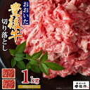 【ふるさと納税】豊後牛 切り落とし 1kg ( 500g × 2p ) 牛肉 肉 お肉 肩 バラ ギフト プレゼント 贈答 化粧箱入り 国産 九州産 大分県産 D4