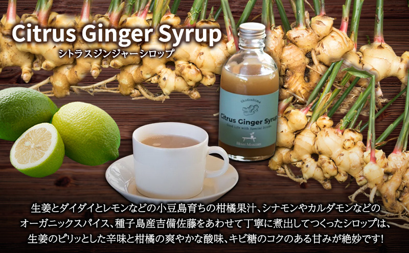 【 小豆島 】 小豆島ジンジャー＆ハニーダイダイシロップ 3本 セット 飲料 飲み物 ドリンク シロップ ジンジャー 生姜 ダイダイ 柑橘 ハニー ギフト 贈り物 ギフトボックス 香川 香川県 土庄 
