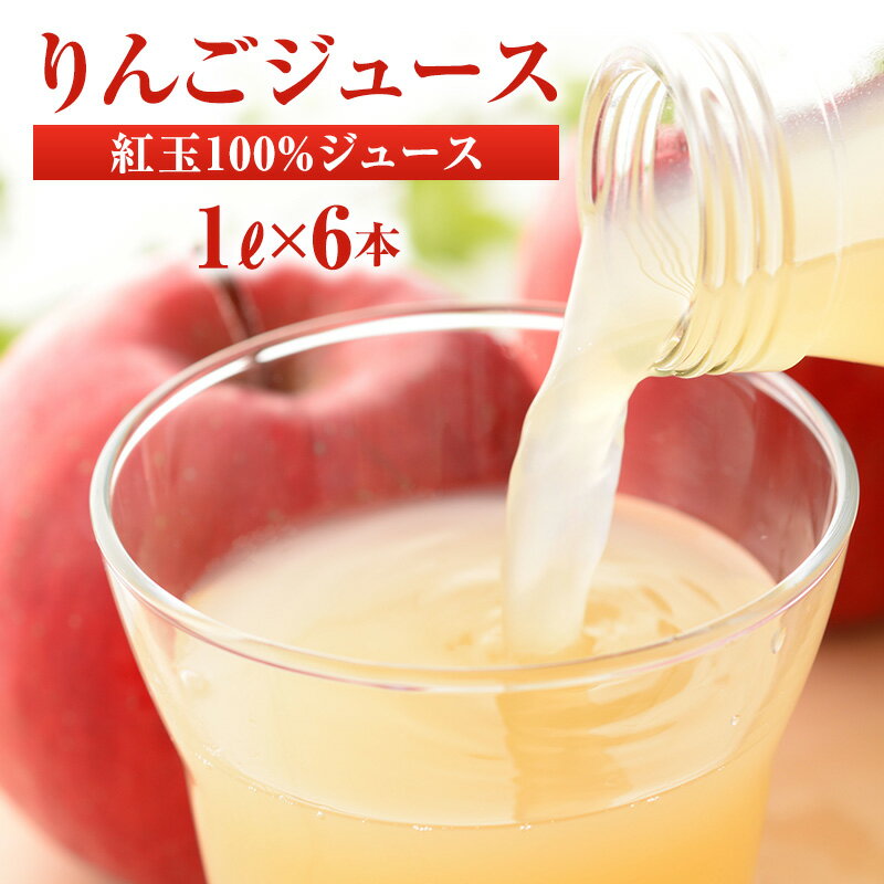 【ふるさと納税】りんごジュース 紅玉ジュース1L×6本