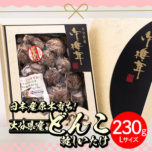 日本産原木育ち！大分県産どんこ乾しいたけ(計230g・Lサイズ) 九州産 大分県産 国産 しいたけ 椎茸 乾燥椎茸 乾燥シイタケ 乾燥しいたけ 干しいたけ 干シイタケ 原木しいたけ 佐伯市【HD132