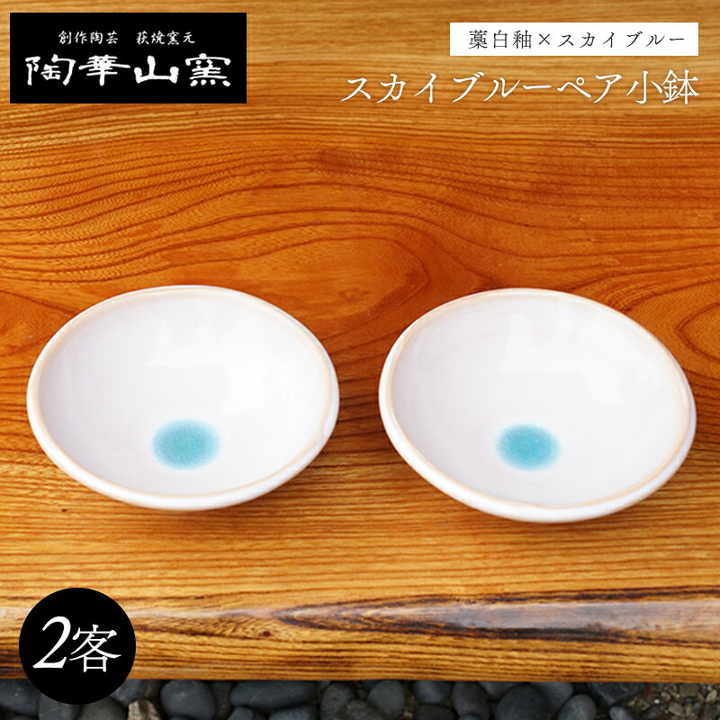 【ふるさと納税】萩焼 スカイブルーペア小鉢