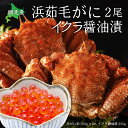 【ふるさと納税】厳選 浜茹毛がに2尾イクラ醤油漬（網走産） 【 ふるさと納税 人気 おすすめ ランキング 毛がに いくら醤油漬 鮭いくら セット おいしい 北海道 網走市 送料無料 】 ABC001