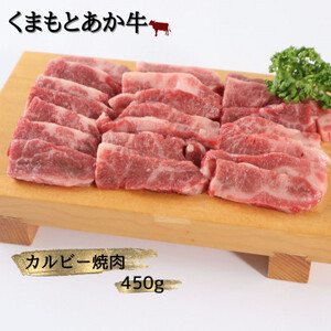 【地元ブランド】くまもとあか牛カルビー焼肉450g(美里町)【配送不可地域：離島】【1427344】