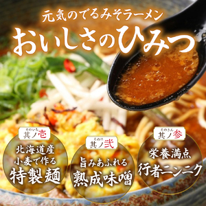 ラーメン札幌一粒庵【生麺／４食エコ包装】元気のでるみそラーメン